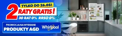 AGD - Whirlpool 2 raty gratis 0525 - baner główny belka mobi 396x116